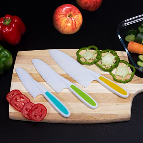Mgs Kids Knife Set Of 3 For Cooking And Cutting Cakes, Fruits And Veggies Perfectly Safe For Kids Toddler Knife Set For Real Cooking #TOP4