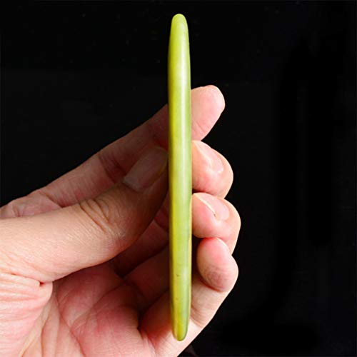 PIXNOR Rolo de jade para rosto, rolo de beleza facial de pedra, massageador reutilizável, raspador f