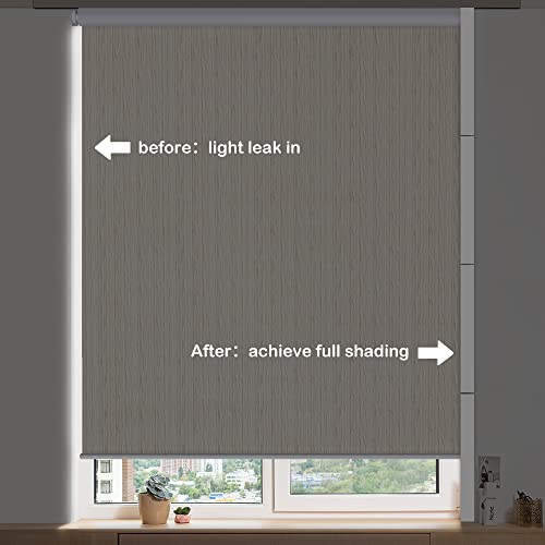 Luckup Window Light Blocker Blackout Pvc Strips For Blinds Gap Side Track Avoid Light Leakage Magnetic Tape Attached, Side/Top Installation (8Pcs-17”L X 1.4”W X 0.8”H, White) #TOP1