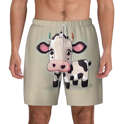 Short de bain vache homme léger maillot de bain vêtement de plage extérieur décontracté