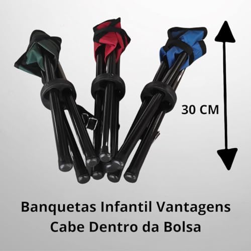 Banqueta Infantil, Retrátil e Dobrável, Ideal Para Pesca, Praia, Camping e Piqueniques, Melhor Equip