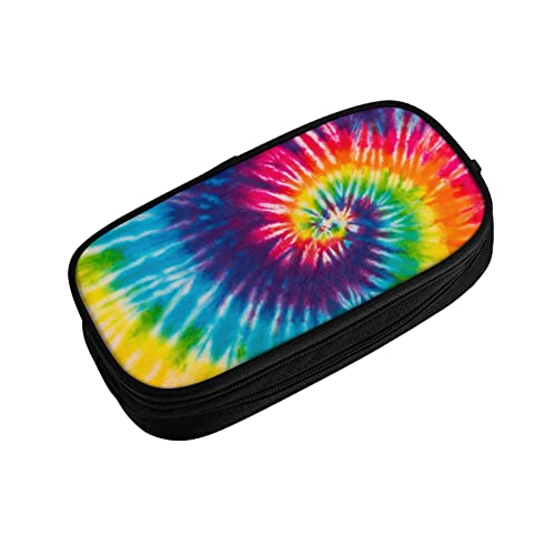 Image of YETTA YANG Colorful Tie Dye Pencil Box Case for Pen Holders Office Supplies Big Capacity large