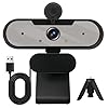 Cámara web de video USB HD 1080P y cámara gran angular con micrófono integrado y trípode giratorio, para computadora portátil o computadora de escritorio, ideal para transmisión en vivo