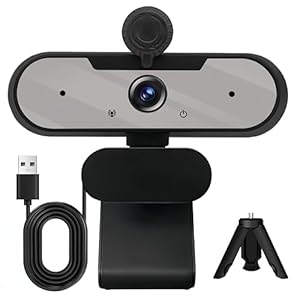 Cámara web de video USB HD 1080P y cámara gran angular con micrófono integrado y trípode giratorio, para computadora portátil o computadora de escritorio, ideal para transmisión en vivo