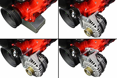 ICT Billet LS Truck Iron Block Interior Third (3rd) Hole Bracket Low Mount Accessory Missing Casting Boss Alternator Fuel Pump Compatible with Silverado LM7 LQ4 L59 LQ9 LMG L96 LC8 551921-LS01 by ICT Billet - Image 6