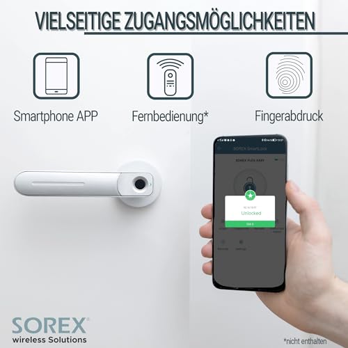 Smartes Türschloss SOREX FLEX EASY mit Fingerprint und Smartphone-Steuerung