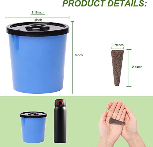 Colorful Hydroponic Planters Kit = 48 Growing Sponges + 6 Hydroponic Planters + Scissors, LAWNFUL Hydroponic Jars as Herb Growing Kit Indoor, Decorative Kitchen Window Vegetable Garden (Kratky Method) - Image 5