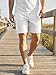 JMIERR Mens Casual Shorts Fashion Drawstring Summer Beach Stretch Waist Sweat Shorts with Pockets for Men 7 Inch Inseam Relaxed Fit, M, White