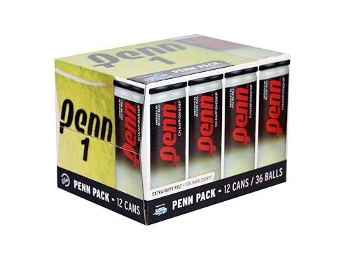 Penn Championship Tennis Balls - Extra Duty Felt Pressurized Tennis Balls 3 Count(Pack of 12) by Penn - Used condition - US$32.17