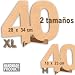 Imagen de CUBIBOO ART Número de Madera Tamaño XL 40 Cumpleaños Hombre