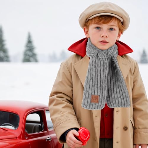 Warm Kids Winter Knit Scarves Soft Knitted Neck Warmer Scarf Warm Scarves Wrap for Boys Girls2