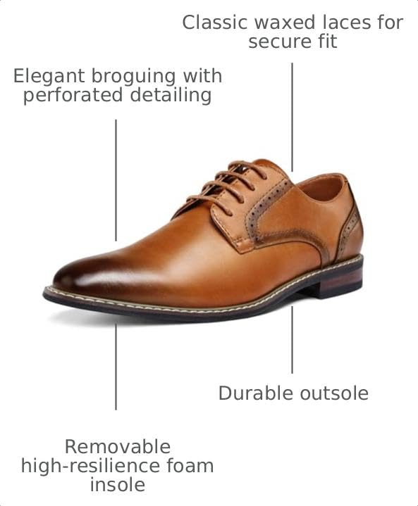 Image of Men's Dress Shoes Formal Oxford for Business Wedding