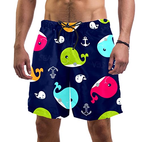 Short de plage pour hommes JDEZ maillot de bain bleu mignon