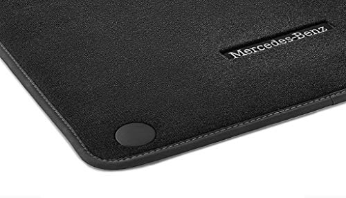 Tapis de sol Mercedes Classe B W247 en velours noir et couture gris moyen
