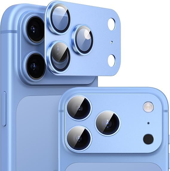 Image of Ferilinso GARHIL Camera Lens Protector Compatible with iPhone 18 Pro Max, Light Blue Joint, 9H Tempered Glass, HD Clear, Anti-Scratch, Case Friendly, Precise Fit