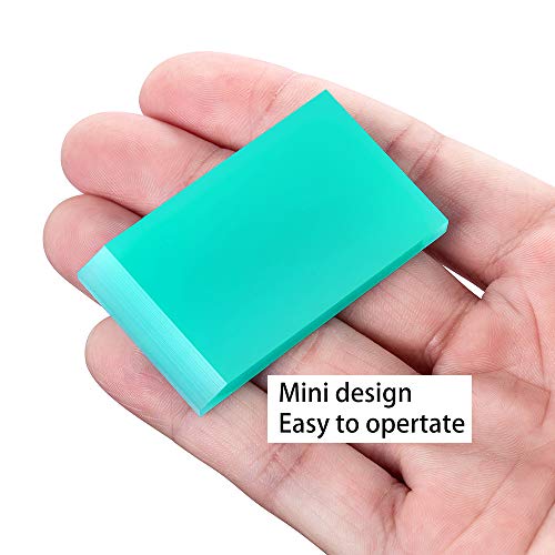 Ymidea Umytransfer Pack Of 10 Mini Squeegees - Screen Printing Tools For Applying Transfer Paste Or Ink - Self-Adhesive Screen Stencil Printing Chalk Based Paint Squeegees Turquoise #TOP2