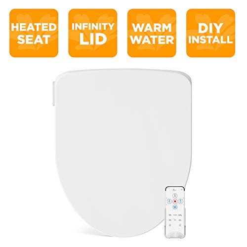 Bio Bidet Ultimate 770 Elongated Smart Bidet Toilet Seat in White, 3 in 1 Stainless Steel Nozzle, Adjustable Heated Water and Seat, Air Dryer, Wireless Remote, Night Light, Posterior and Feminine Wash