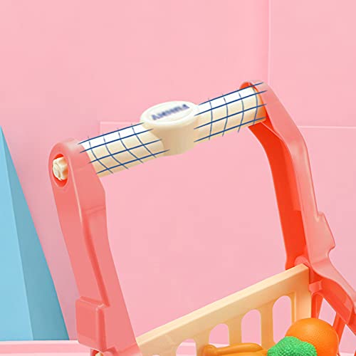 Shhjjyp Einkaufswagen FüR Kinder Ideal FüR Kaufladen Und Supermarkt Mit Kuststofflebensmitteln Spielzeug Kindereinkau… – Bild 4