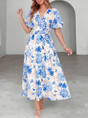 Image of Maxigerui Women's Summer Floral Maxi Dress Spring Wedding Guest Dress 2026
