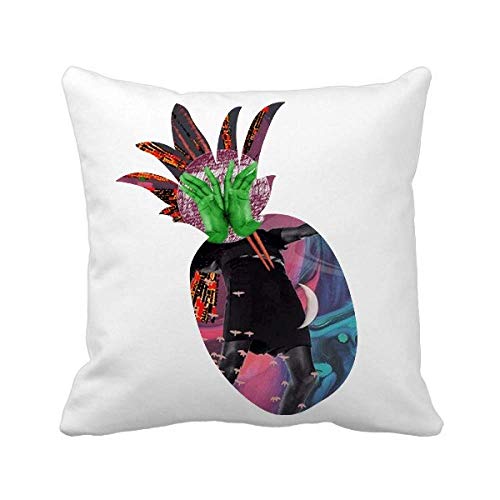 Coussin Carré Art Abstrait Ananas Dizzy Housse Déco Salon Chambre DIY - 2