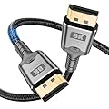 Critin 8K DisplayPort Cable 1.4, 6.6FT DP Cord (VESA Certified, 8K@60Hz, 4K@144Hz), 32.4Gbps High Speed Display Port Cable for Gaming Monitor, HDR/FreeSync/G-Sync, Braided & Gold-Plated (DP to DP)