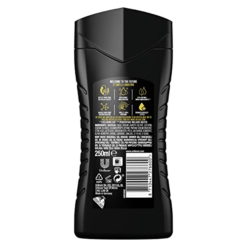Axe Shower Gel, Black Pack of 6 (6x 250 ml)