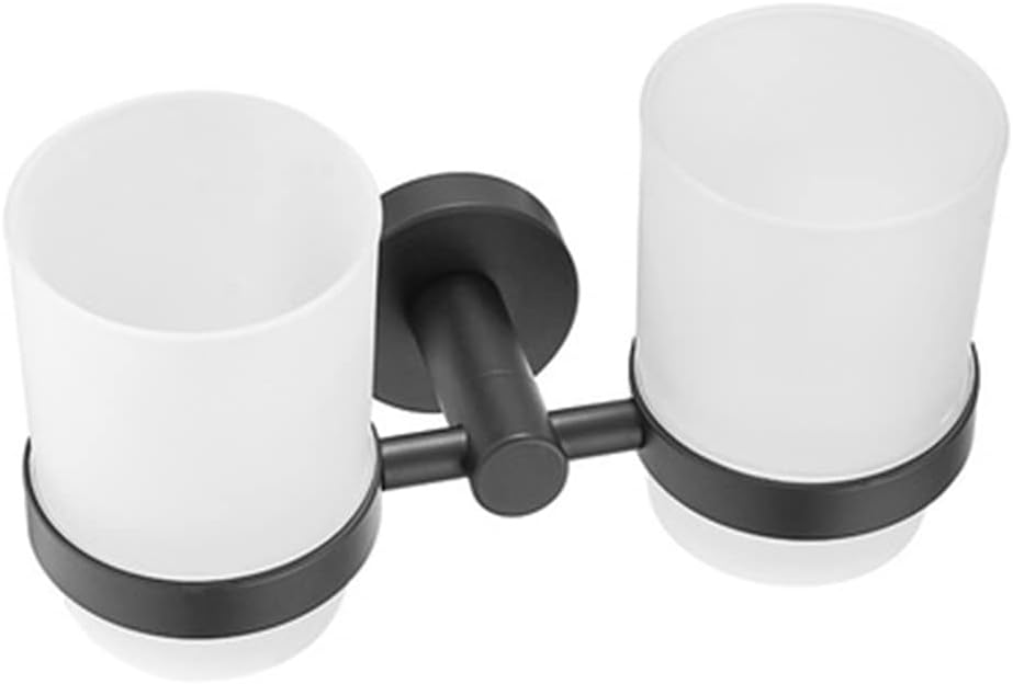 304 Stainless Steel Toothbrush Holder Gargle Cup Wall Mounted Double/Single Cup Holder Set Wall Mount for Bathroom