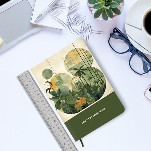 Image of A5 Size Hard Bound 1 Day To A Page Format New Year Executive Daily Planner 2026 Diary with Month Cut Index and Bookmark I Diary 2026 For Girls Women I 344 Pages I 21x15 Cm