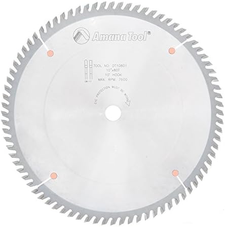 Amana Tool - DT10801 Carbide Tipped Ditec 2000 Cut-Off and Crosscut 10 Inch Dia x 80T TCG,