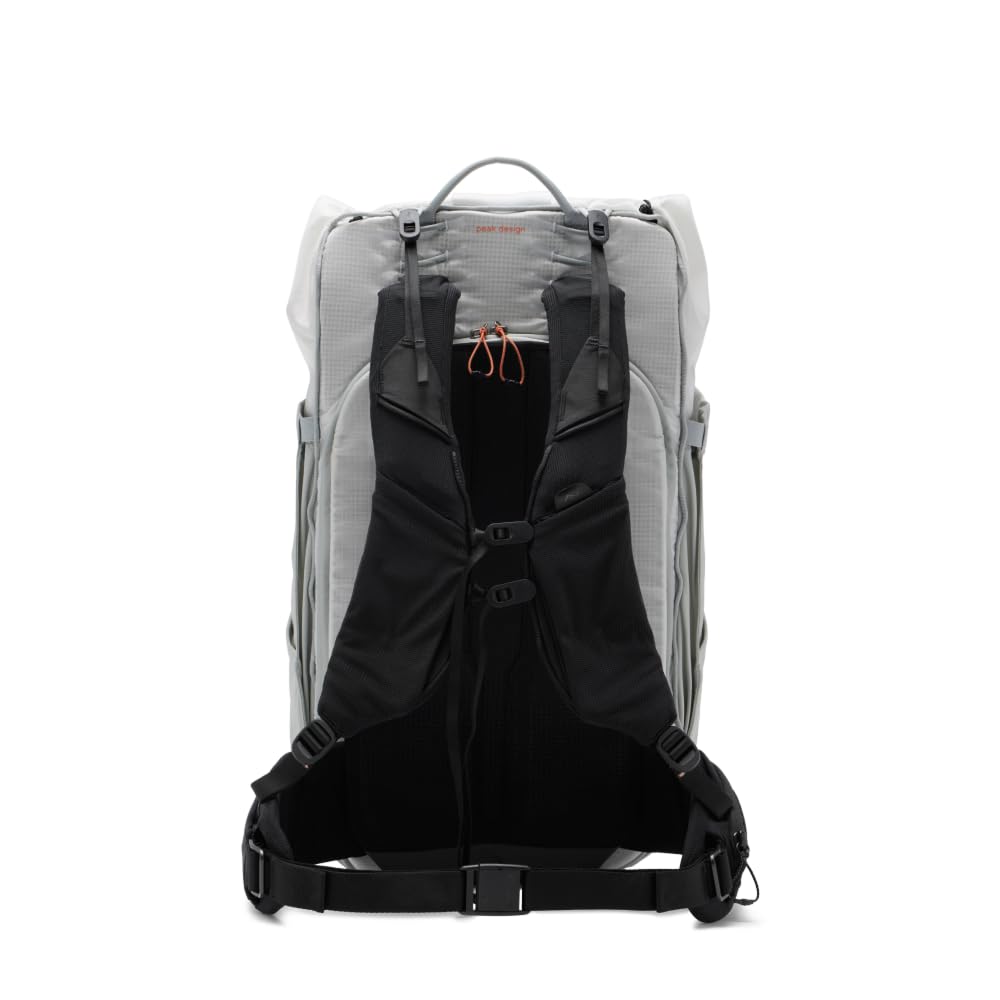 Peak Design Outdoor Backpack 25L, Cloud, Compact and Lightweight Frameless Daypack, Ultra Cinch Roll-Top Design, Ideal for Day Hikes, Camera Carry and Commuting, Versatile Backpack for Men and Women