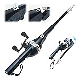 Pekven Fishing Rod, 2025 New Easyfish Collapsible Folding Pole, Pocket Telescopic Fishing Rod with Fishing Line, Rod and Wheel Integrated (1)
