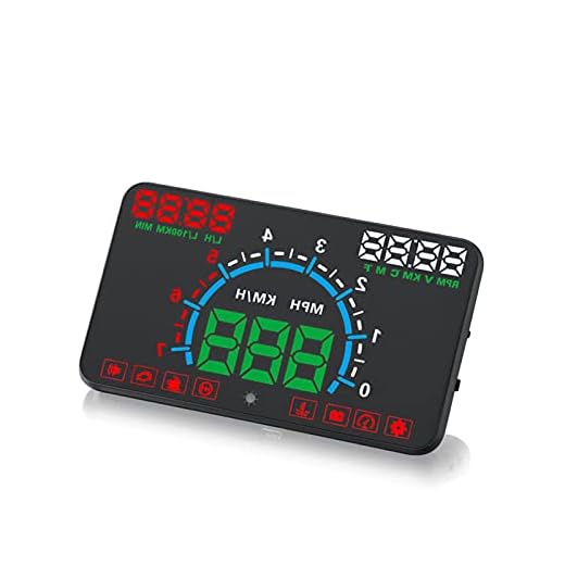 Head Up Display E350 OBD2 II HUD Bilskärm 5,8 tums skärm Easy Plug and Play Overspeed Alarm Bränsleförbrukning Display HUD Projektor