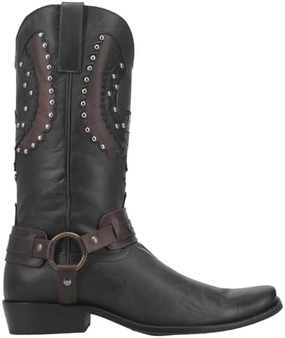 Dingo Mens War Eagle Studded Square Toe Casual Boots Mid Calf - Black - Size 13 D | Image 2