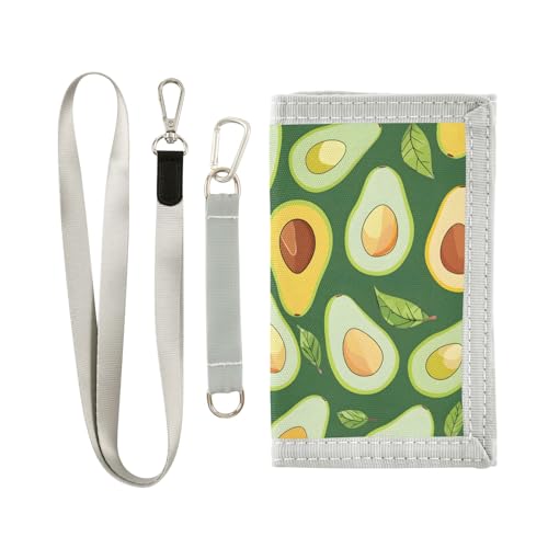 ALAZA Kids Wallets for Boys Girls Toddler Trifold Wallet Children Small Avocado Green Cute with Zipper Coin Pocket