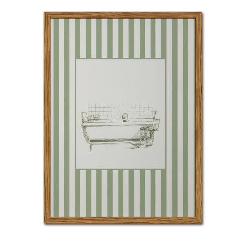 Funny Kids Bathroom Wall Art Cute Boy in Bathtub Wall