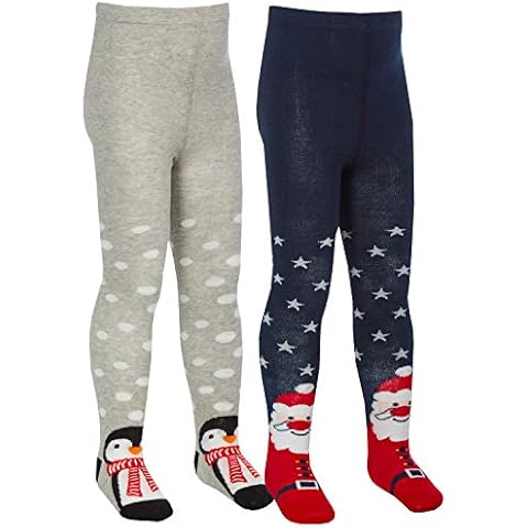 Metzuyan Girls' Christmas Tights for 7-8 Years Cover