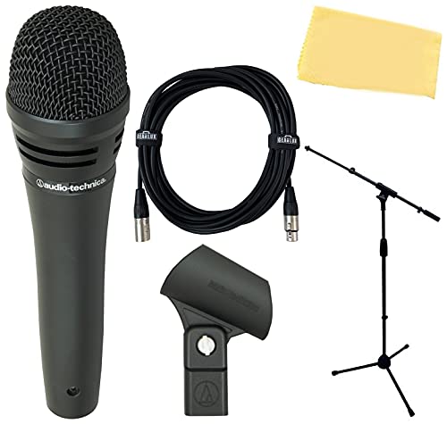 Audio-Technica AT2010 Cardioid Condenser Handheld Microphone Bundle with Boom Stand Pop Filter XLR Cable and Austin Bazaar Polishing Cloth product thumbnail 14