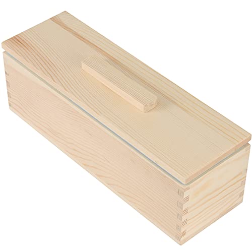 Zeonhak 2 Pack 42 Oz Silicone Soap Mold, Flexible Soap Loaf Mold With Wooden Cover And Box For Soap Making, Candle, Cake, Pudding, Chocolates #TOP5