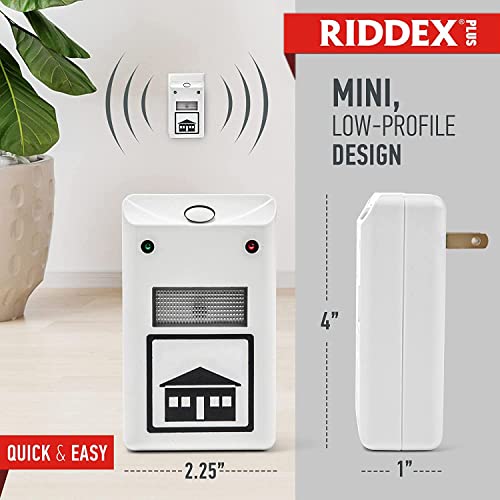 RIDDEX Plus Insect Repellent | Plug in, Mouse Deterrent - Pest Control for Defense Against Rats, Mice, Roaches, Bugs and Insects | Control Pests with No Chemicals or Poison | White 3-Pack