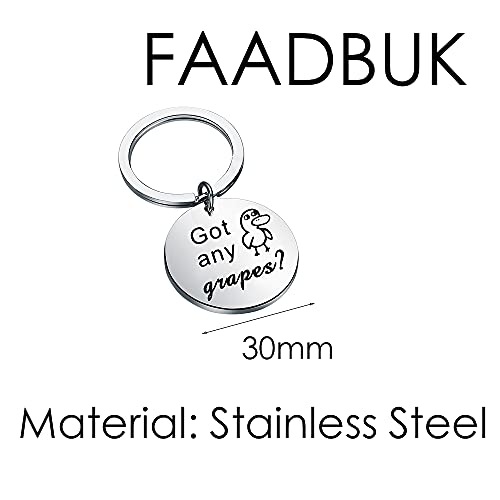 FAADBUK Got Any Grapes Duck Keychain Duck Lover Gift Duck Song Inspired Gift2