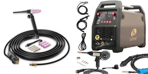Image of LOTOS MIG225SP MIG Welder with Aluminum Spool Gun, 225A 110/220V, 6 in 1 Gas MIG + MTT130 Lift TIG Torch for MIG225/MIG225SP Welder