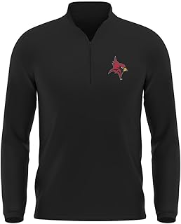 Official NCAA Collegiate Men's Active Sport Quarter Zip Pullover Left Chest Logo White Collection