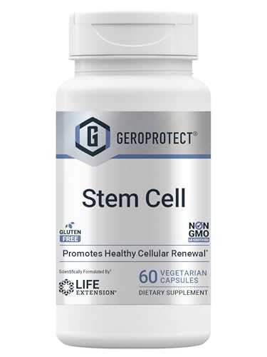 Life Extension GEROPROTECT Stem Cell Promotes Healthy Cellular Renewal kokum Extract Trans-resveratrol Gluten Free Non-GMO Vegetarian 60 Capsules