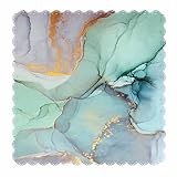 Mxocom Green Paint Art Cloth Napkins Set of 4 Colorful Ink Liquid Mixed Creative Artwork Luxury Eleg