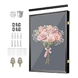  Fotos Caja Sombras - Vitrina Memoria Resistente aleación Aluminio  Shadow Box Picture Frame Display Case Box, Wall Hung Memory Box para Fotos, entradas, Pines, Bodas, Geruwam