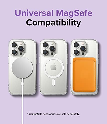 Ringke Fusion Magnetic Matte Case Compatible with iPhone 14 Pro (6.1-Inch), Translucent Matte Hard Back Shockproof Soft TPU Bumer Phone Cover - Matte Clear