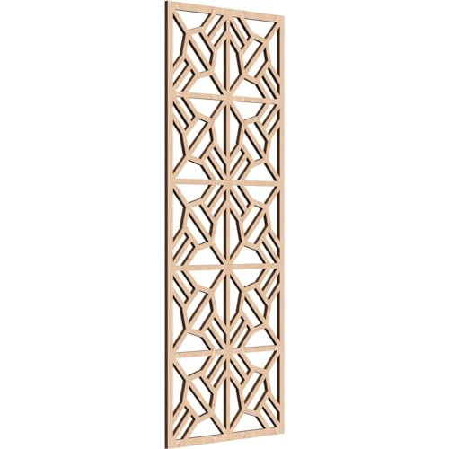 Image of 19 3 /8 inchW x 49 3 /8 inchH x 3 /8 inchT Auburn Decorative Fretwork Wood Wall Panels, Red Oak