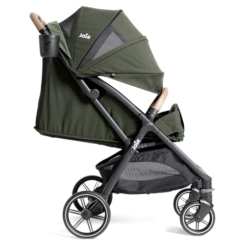 Image of Joie Baby, Nutmeg Compact Travel Stroller, Lightweight Baby Stroller with One‑Hand Fold, Multi‑Position Recline, Smooth Ride Suspension (Forest)
