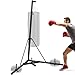 Happybuy Folding Boxing Heavy Bag Stand Height Adjustable Sandbag Rack Portable 330LB Heavy Duty Punch Bag Stand Free Standing in The Corner Punching Suspension Bracket for Home (Black+)