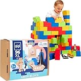 mega bloks fisher price elephant GRANDES IDÉES POUR PETITS ESPACES ! 🏗️🏰🦁 Le set de 96 briques geantes taille XL inspire la créativité dans tous les coins. Votre petit peut maintenant créer un chateau fort et dragon, des tours, des voitures et des animaux amusants sans prendre trop de place !